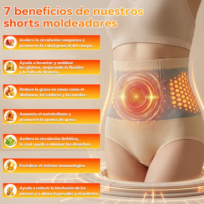 Pack x2 | 👩‍⚕️𝑷𝑨𝑼𝑹𝑨𝑱𝑼® MORINGA Y BERBERINA 4 EN 1 PANTALON CORTO MOLDEADOR DE MICROPARTICULAS Y QUEMA-GRASA